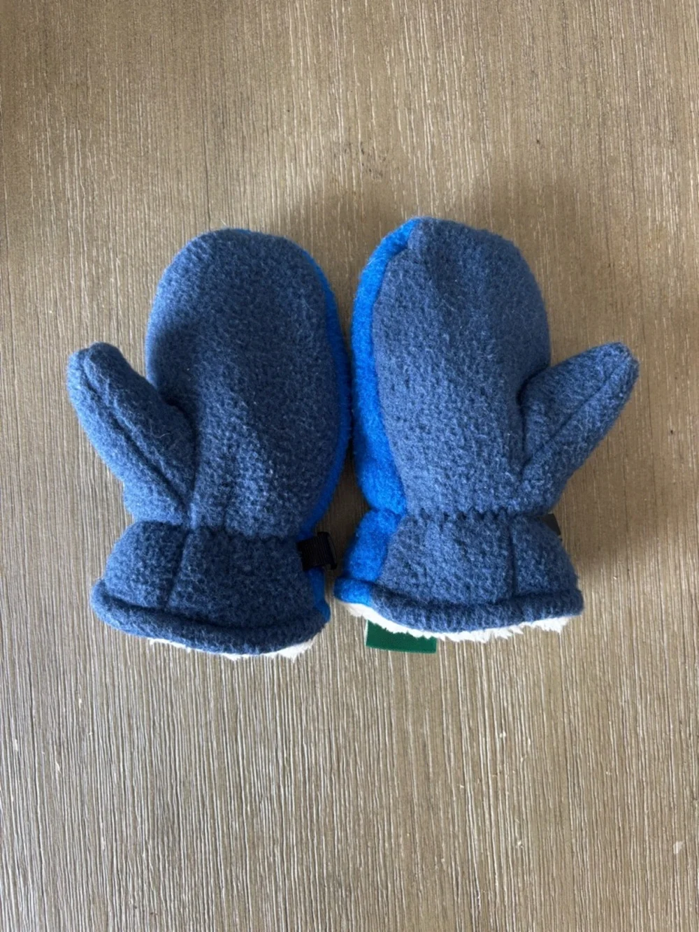 L.L. Bean Bright Blue Kids Fleece Hat & Mittens